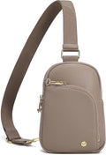 INICAT RFID Blocking Sling Bag, Anti Theft Crossbody Bag for Women Compact Travel Purses Vegan Leather
