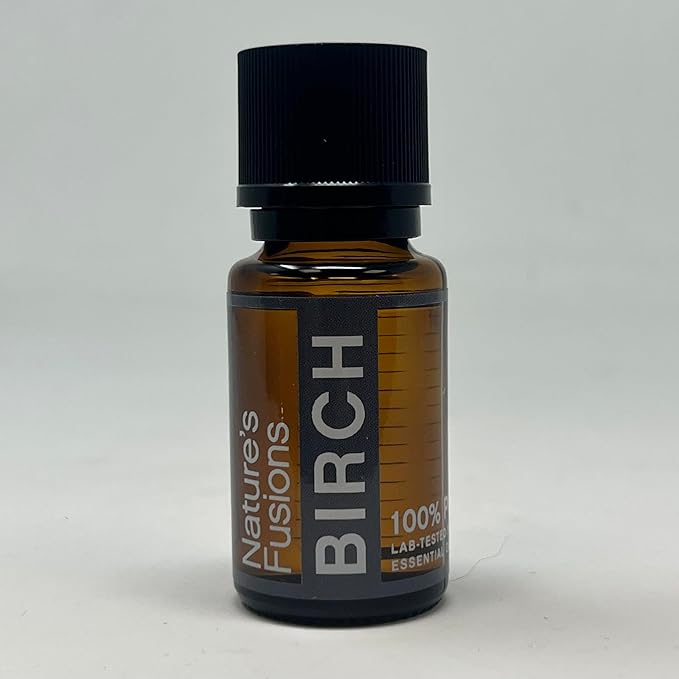 Nature’s Fusions Sweet Birch Essential Oil for Pain, Muscle Relief and Skin Care - 3rd Party Tested - Guaranteed 100% Pure and Natural Therapeutic Grade 15ml - Aromatherapy and Topical