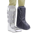 Medical Boot Cover for Fracture Walking Black Tall 2024, Medium | Water Resistant Slip Resistant Rubber Sole Easy On and Off Snug Fit