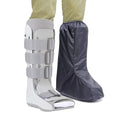 Medical Boot Cover for Fracture Walking Black Tall 2024, Small | Water Resistant Slip Resistant Rubber Sole Easy On and Off Snug Fit
