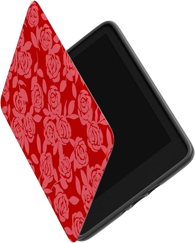 Casely Kindle Case | Final Rose | Red & Pink Floral | Compatible with 7” Kindle Colorsoft and 7” Kindle Paperwhite (12th Gen)
