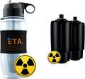 ETA Alkaline Water Filter Bottle for Travel, Camping, Hiking, Backpacking, Emergency, Survival | Removes up to 99.99% of Harmful contaminants, 9.5pH, Protects the Nutrient & Mineral Value, Made in USA