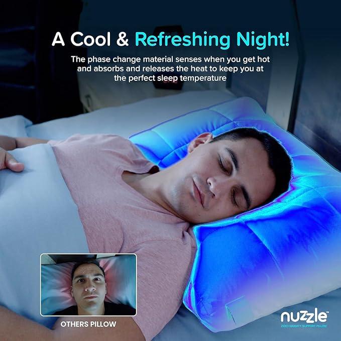 Nuzzle Cooling Adjustable Pillow for Side Sleepers,Standard Size Bed Pillow 4 Pack – Hotel Luxury Neck Support, Height Adjust Soft Sleeping Pillow for Back, Stomach or Side Sleepers-Home Gift