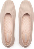 Frank Mully Women's Flats Square Toe Flats Comfortable Slip on Washable Ballet Flats Shoes for Women Dressy Work