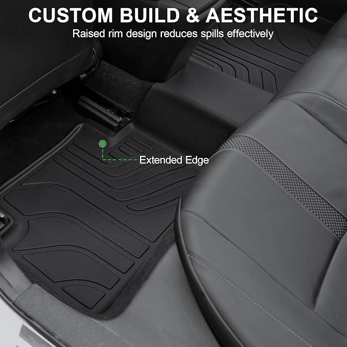 Floor Mats for 2016-2021 Honda Civic Sedan/Coupe/Type R/Insight, 2017-2021 Hatchback, TPE All Weather Durable Floor Liners Door Sill Guards for Honda Civic