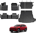 Floor Mats for Toyota RAV4 Hybrid 2026, All Weather Floor Mats Trunk Cargo Liner with Backrest Protectors Accessories, Full Coverage Set (Not for PHEV or Subwoofer Models)