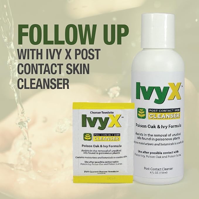 CoreTex Ivy X Poison Plant Protection Kit - Contains Pre-Contact Protection Gel, Post-Contact Cleanser & Soap, and Anti-Itch Dual Action Gel - Provides Complete Defense Against Poisonous Plants