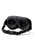 Fishers Finery 25 Momme 100% Organic Mulberry Silk 3D Sleep Mask - Contoured Blackout Eye Mask - Soft, Comfortable on Skin, Lash Extension Friendly, Adjustable Elastic - New and Improved Style (Black)