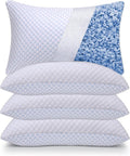 OSBED Cooling Shredded Memory Foam Pillow Standard Size - Adjustable Loft with Gel Beads & Breathable Tencel Cover for Night Sweats Relief(CertiPUR-US & Hypoallergenic & Machine Washable)