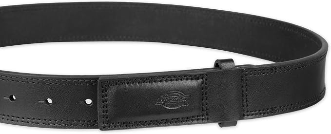 Dickies Men's Dickies Unisex Leather Mechanic No-Scratch Work Belt - Buckleless, Snap-On Belt