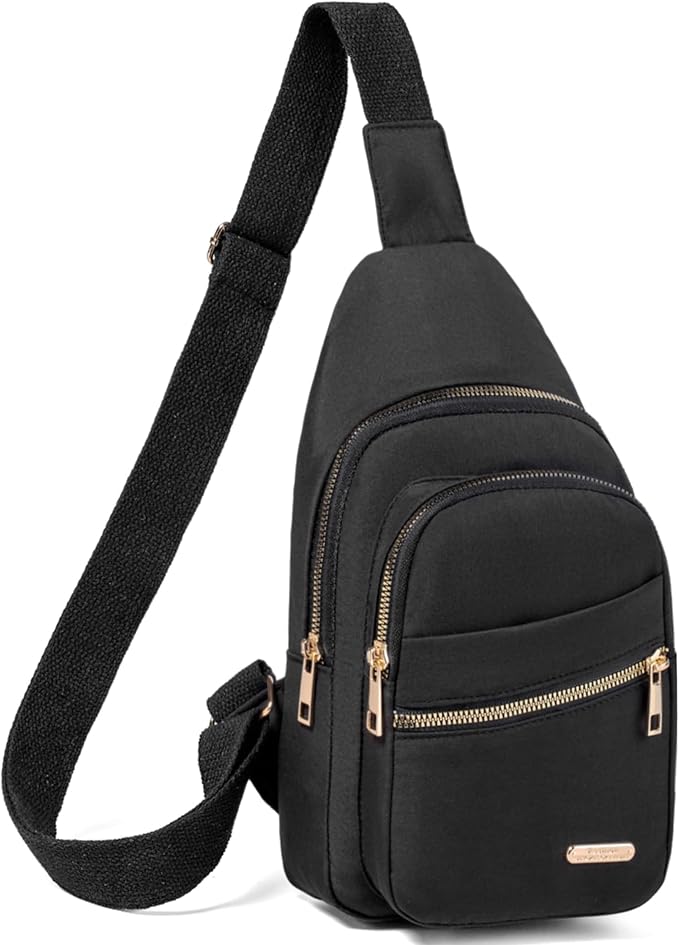 Banelu Small Crossbody Sling Bag Sling Backpack, Chest Bag Daypack Cross Body Bag Fanny Pack for Hiking Traveling Outdoors