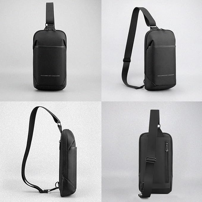 Kingsons Small Crossbody Bag Sling Bag for Men Women Waterproof Chest Pack with Anti Theft Pocket, Casual Daily Daypack Shoulder Bag for Running Travel Cycling Hiking