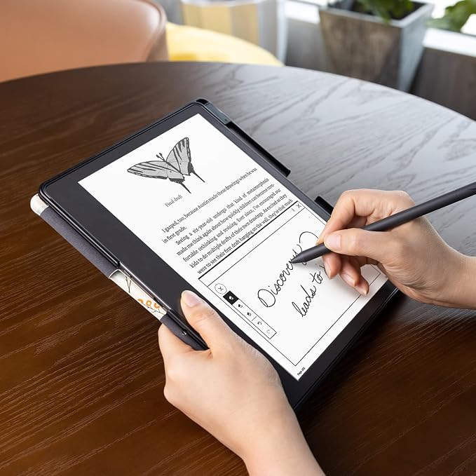 CoBak Case for Kindle Scribe - All New PU Leather Cover with Auto Sleep Wake Feature for Kindle Scribe 10.2" 2022 & 2024 Released with Pen Holder