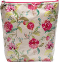 Jacaranda Living Large Cosmetic Bag – Water-Resistant Makeup & Toiletry Bag with PVC-Lined Interior, Travel Beauty Organizer, Pomegranate