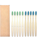 Manual Toothbrush 10PCS Colorful Toothbrush Set Soft Bristle Teeth Whitening Toothbrushes Soft Care Toothbrush(5 Green 5 Blue)