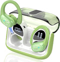 Wireless Earbuds 75hrs Bluetooth 5.4 Headphone Sport, 2026 Bluetooth Earbuds Stereo Deep Bass Over Ear Bud with Earhooks, ENC Noise Cancelling Mic, IPX7 Waterproof Earphone for Gym/Workout, Green