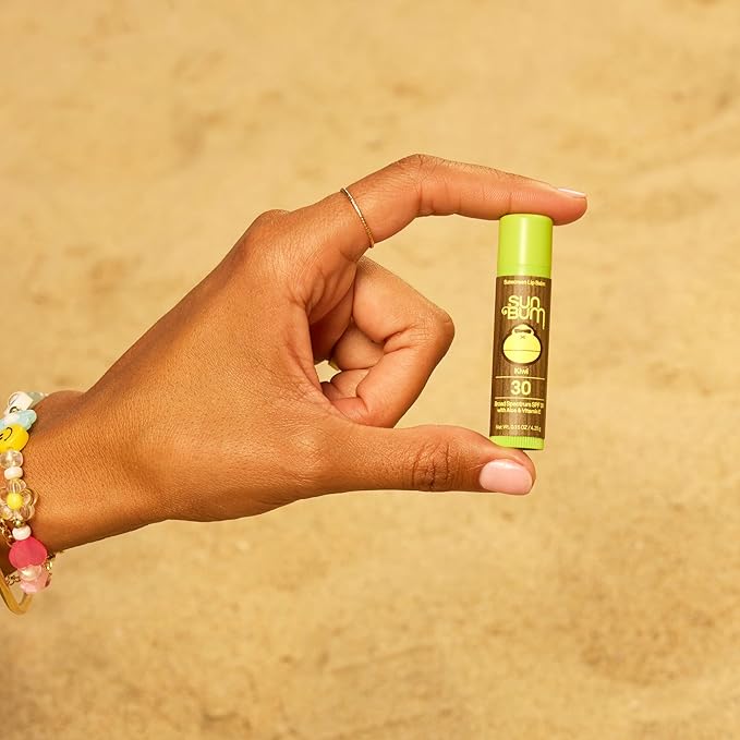 Sun Bum SPF 30 Sunscreen Kiwi Lip Balm - Moisturizing Aloe Vera and Vitamin E - Vegan and Cruelty Free - Broad Spectrum UVA/UVB Lip Protection - 0.15 oz Stick