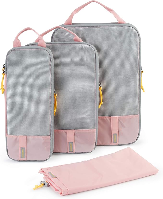 BAGSMART 6 Set /4 Set/2 Set Compression Packing Cubes for Travel, Lightweight Luggage Organizer Bags, Durable Space Saver Bags Travel Essentials