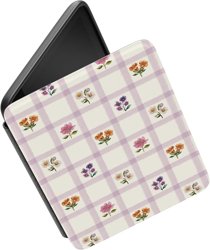 Casely 6" Kindle Case | Meadow Check | Floral Gingham | Compatible with 6-inch Amazon Kindle 2024/2022 (11th Generation)