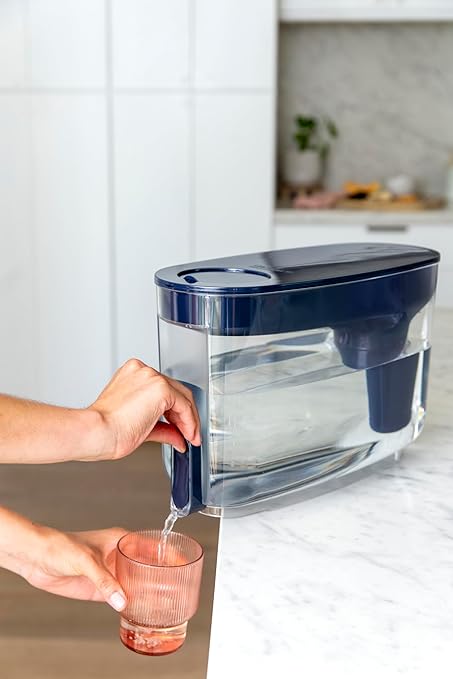 LifeStraw Home — Water Filter Dispenser, 18-Cup, Midnight Blue
