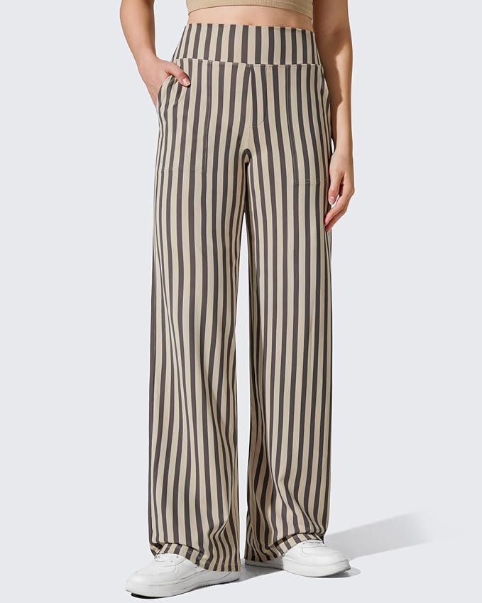 G4Free EverGoing Yoga Pants Women Wide Leg Pants with Pockets High Waist Stretch Dress Casual Sweatpants Petite/Regular/Tall