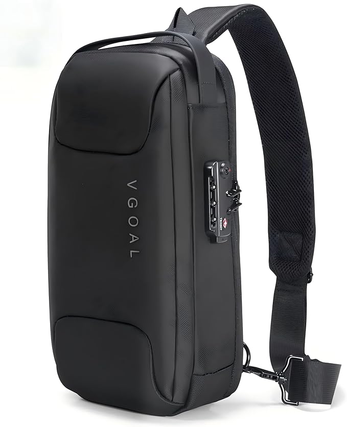 Kingsons Anti Theft Crossbody Bag Sling Bag for Men Anti Theft Sling Backpack Mini Backpack Daypack Crossbody for Travel Sport Running Hiking