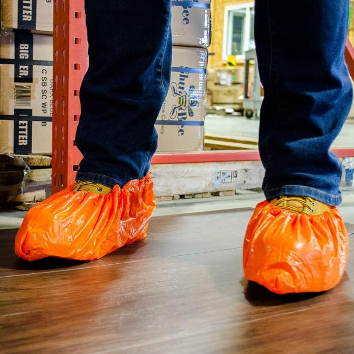 ShuBee Waterproof Shoe & Boot Covers Slip-Resistant Disposable for Plumbing Construction Floor Protection - 40 Pair