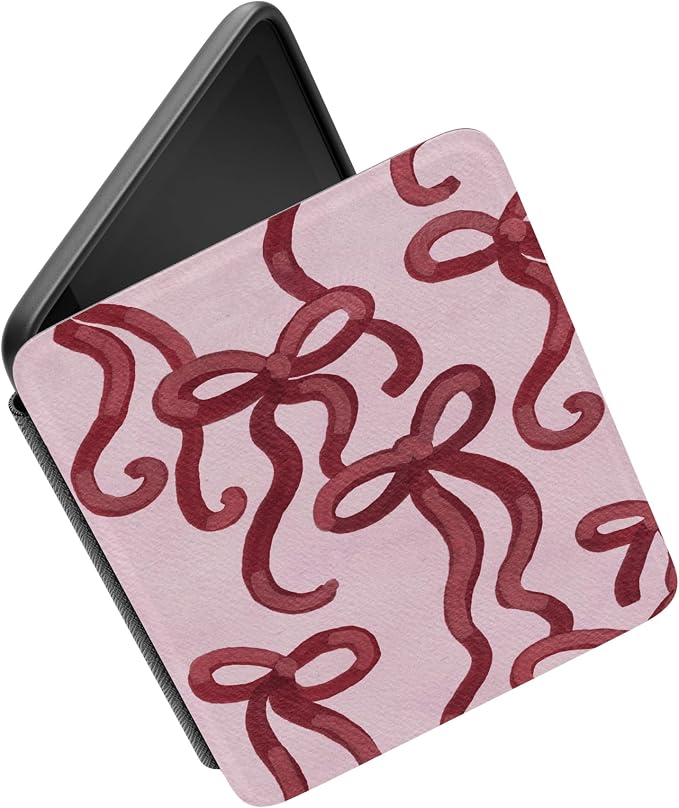 Casely Kindle Case | Love Me Knot | Mauve Bow | Compatible with 7" Kindle Colorsoft and 7" Kindle Paperwhite (12th Genernation 2024 Models)