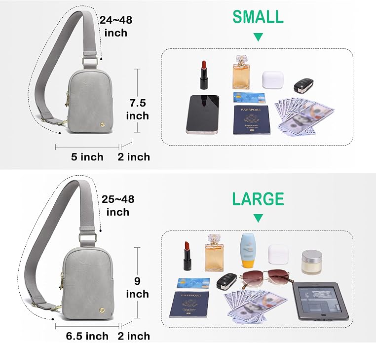 INICAT Anti Theft Crossbody Bag for Women, Small RFID Blocking Sling Purse with Zipper Lock for Travel, Vegan Leather