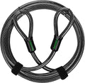15 ft x 1/2" Heavy Duty Cut-Proof Security Cable | Flexible Vinyl-Coated Braided Steel with Looped Ends | Weatherproof Anti-Theft Locking Cable for Bikes, Gates, Kayaking & Outdoor Equipment
