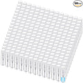 Zhehao 100 Pcs Mini Spray Bottles 2 ml Clear Glass Perfume Bottles Refillable Fine Mist Perfume Atomizer Portable Empty Sample Containers for Cleaning, Essential Oils, Travel (Clear Cap)