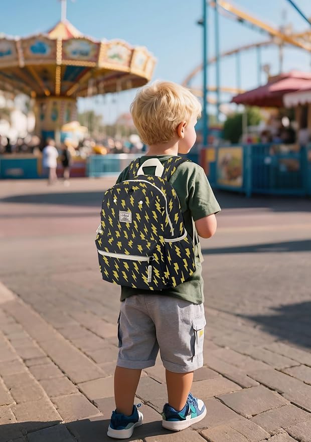 atgark Corduroy Toddler Backpack for Boys 2-5: Preschool Backpack for Boys