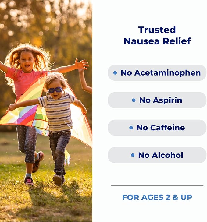 Emetrol Children's Non-Drowsy Nausea Relief - Liquid Nausea Medicine for Upset Stomach - Nausea Relief for Kids - Mixed Berry Flavor - 4fl oz
