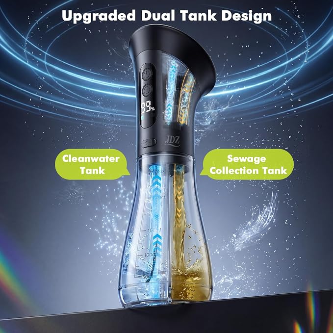 Upgraded Ear Wax Removal, Electric Ear Cleaner with One-Piece Waste Tank, Safe & Effective Earwax Removal Kit for Adults & Kids, Adjustable Water Pressure,12 Replaceable Nozzles, LED Display, IPX7