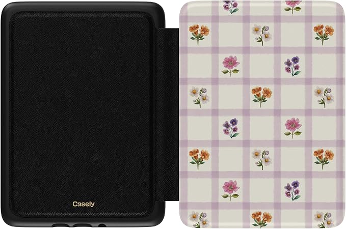 Casely 6" Kindle Case | Meadow Check | Floral Gingham | Compatible with 6-inch Amazon Kindle 2024/2022 (11th Generation)