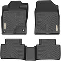 YITAMOTOR Floor Mats for Honda Civic Sedan/Type R 2016-2021 & Hatchback 2017-2021 & Coupe 2016-2020, TPE All-Weather Custom Fit Floor Liners, Durable Anti-Slip Accessories, 1st & 2nd Row, Black