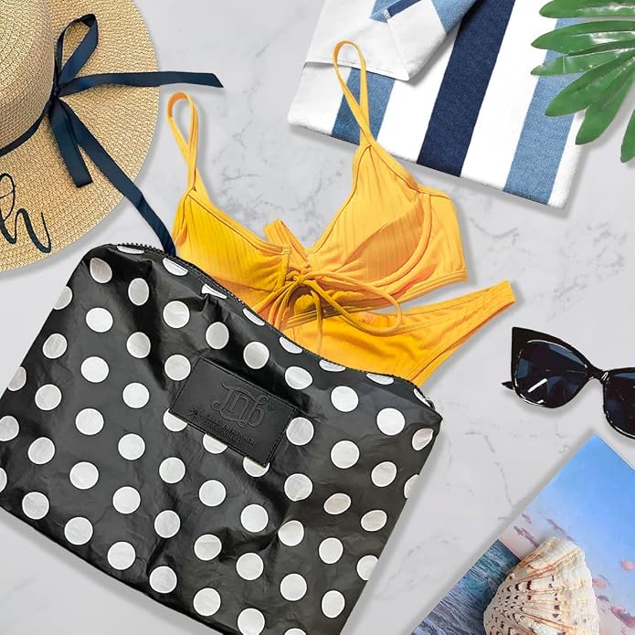 100% Coated Tyvek Material, Beach Pouch, Waterproof Pouch for Beach, Makeup Pouch, Wet Dry Bag,Clutch