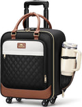 MATEIN Underseat Carry On Luggage with Spinner Wheels, 16 Inch Rolling Laptop Bag Women, Wheeled Briefcase 18x14x8 Personal Item Travel Bag, Small Airline Approved Roller Suitcase for Travel Work