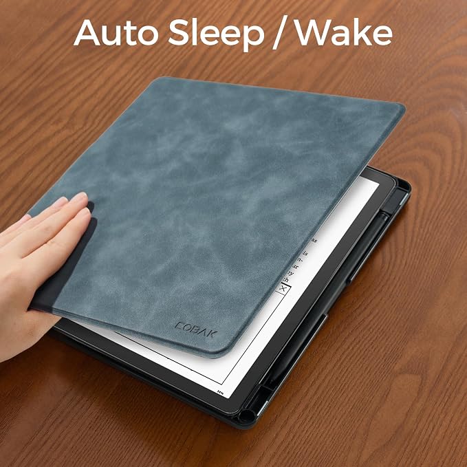 CoBak Case for Kindle Scribe - All New PU Leather Cover with Auto Sleep Wake Feature for Kindle Scribe 10.2" 2022 & 2024 Released with Pen Holder
