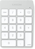Satechi Slim Aluminum Bluetooth Keypad, Wireless Number Pad with 18 Keys, Micro USB Rechargeable Numpad, External Number Pad for MacBook Air/Pro/Neo, iPad Air/Pro, iMac, PC - Silver