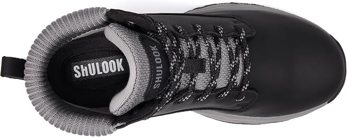 SHULOOK Non Slip Work Boots for Women Slip-Resistant Shoes Waterproof Food Service Chef Kitchen Restaurant Working Casual Comfortable Ankle Boot Outdoor Walking Booties Sneakers
