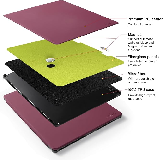 CoBak Case for 11" Kindle Scribe 3rd Generation 2025, Kindle Scribe Colorsoft - All New PU Leather Cover with Auto Sleep Wake, Pen Holder for Scribe 11" 2025 Released