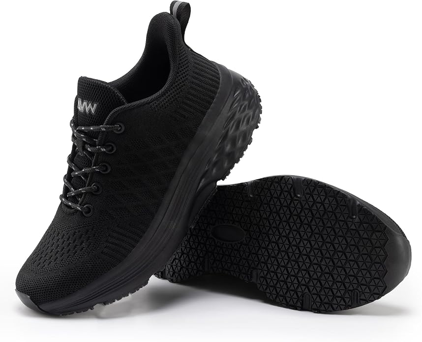 AVW Womens Non Slip Work Shoes Water Resistant Walking Sneakers Food Service Chef Kitchen Shoes