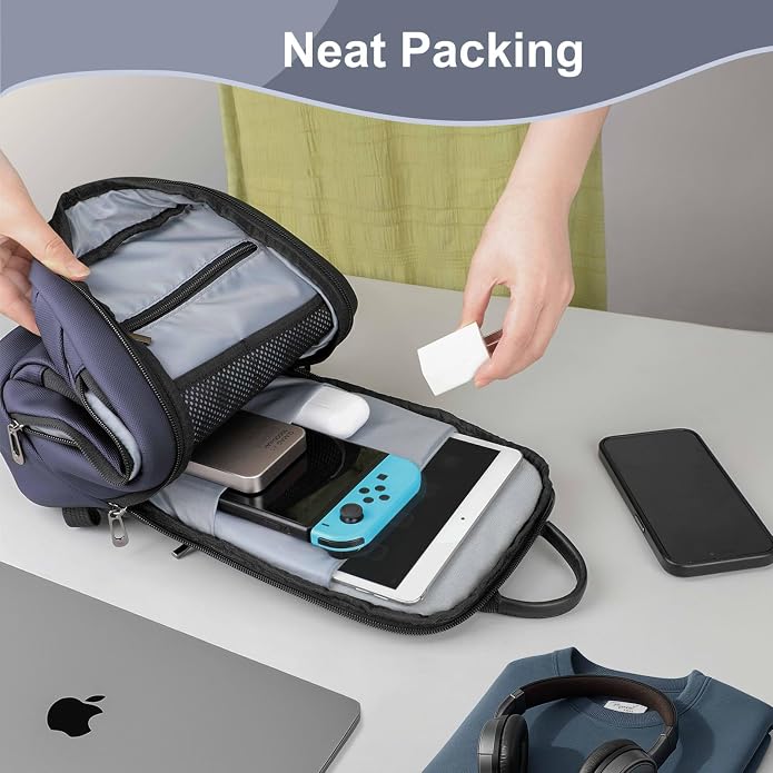 hk Sling Bag for Man, Waterproof Utility Crossbody Bag with Anti-theft Pocket for Men