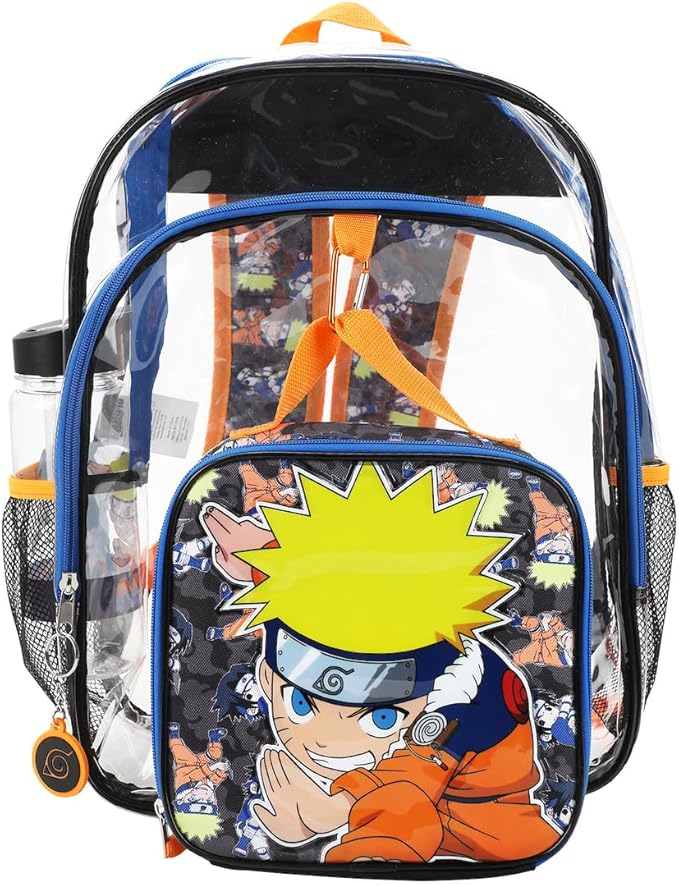 Bioworld Naruto 5-Piece Backpack & Lunchbox Set With Water Bottle