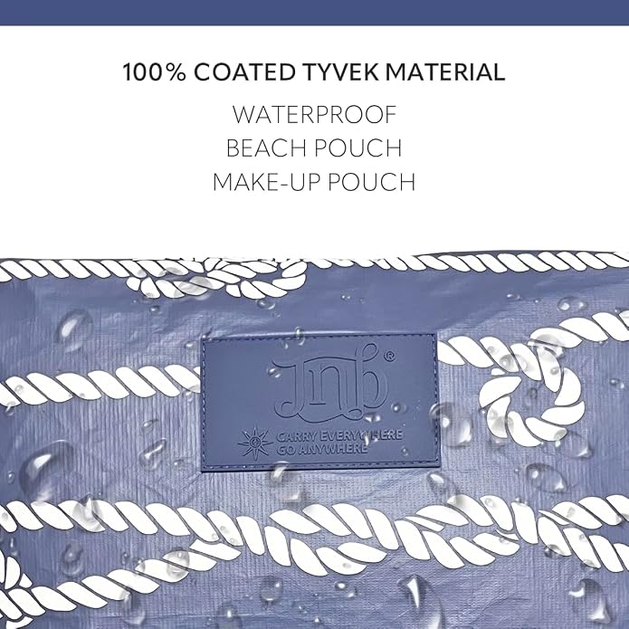 100% Coated Tyvek Material, Beach Pouch, Waterproof Pouch for Beach, Makeup Pouch, Wet Dry Bag,Clutch