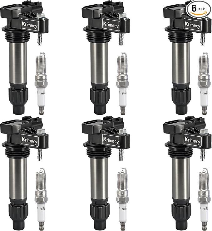 UF569 Ignition Coil Packs and Iridium Spark Plugs Fit for Cadillac ATS XTS CTS SRX STS/Chevy Impala Equinox Malibu Traverse Camaro/Buick Allure Enclave/GMC Canyon Acadia Terrain/Saturn/Suzuki
