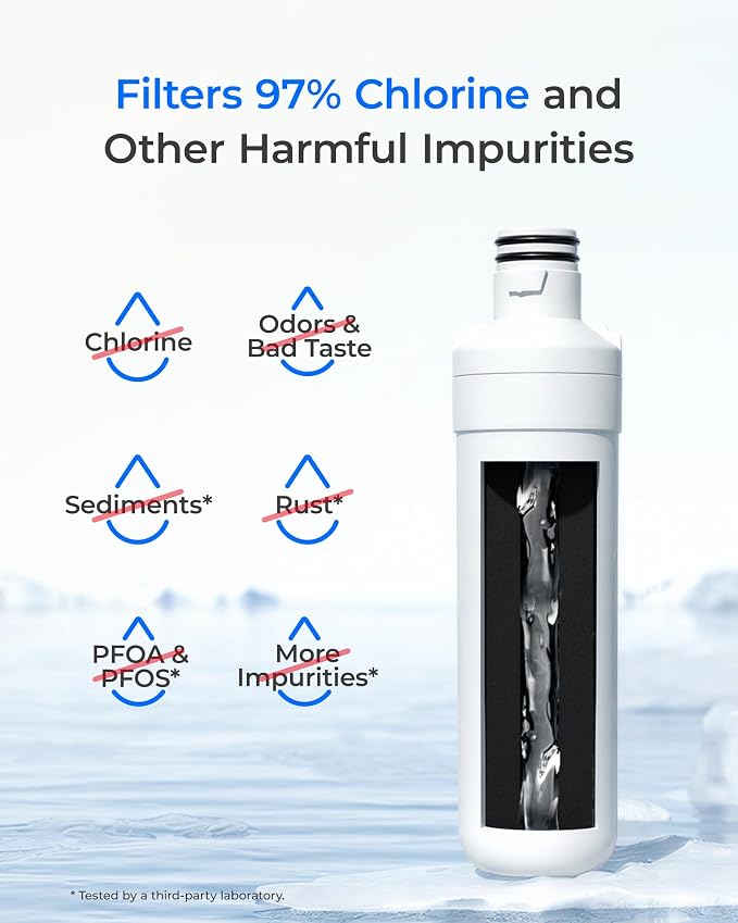 Waterdrop LT1000PC ADQ747935 MDJ64844601 Refrigerator Water Filter, Replacement for LG® LT1000P®, ADQ74793501, ADQ74793502, Kenmore 46-9980, 9980, Pack of 2