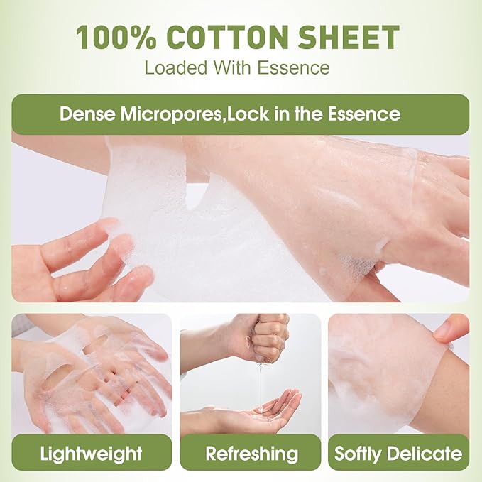 KONEUK 48 Pack Collagen Hydrating Face Masks Skincare for Women, Moisturizing & Soothing Face Mask for All Skin Types, Facial Masks Set Spa Gifts for Women, Bulk Sheet Face Mask for Skin Care