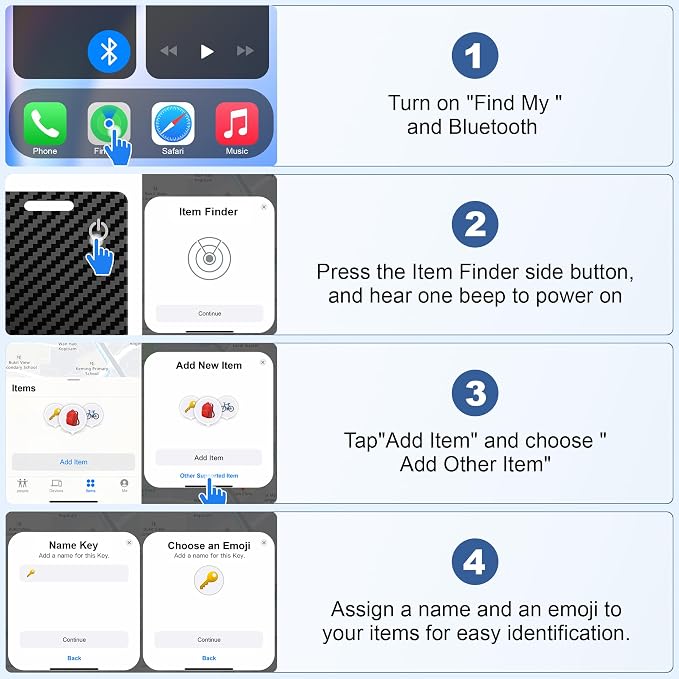 Wallet Tracker Card for Apple Find My (iOS Only), Ultra-Thin Bluetooth Tracker Smart Card Wallet Finder, IP68 Waterproof Slim Item Locator for Wallets, Keys, Passport & Luggage Tags (Jet Black)